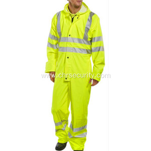 Reflective safety raincoat